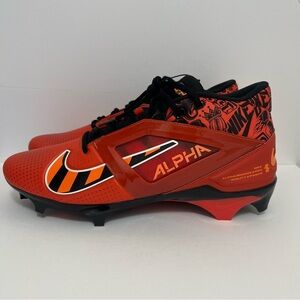 Nike Men's Alpha Menace 4 Pro Picante Red/Blk Football Cleats Size 11.5
